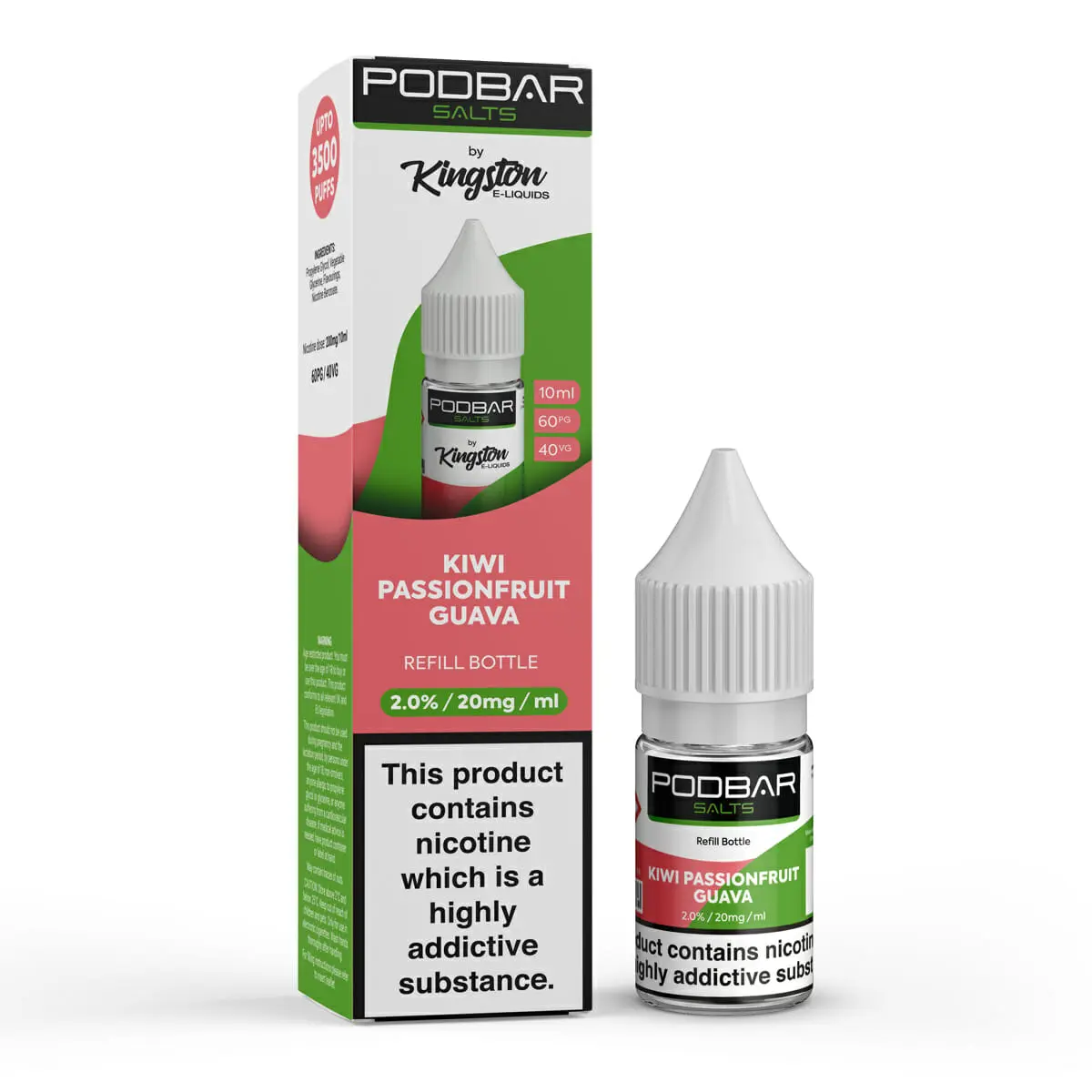 PodBar Nic Salts by Kingston – Kiwi Passionfruit Guava – 10ml